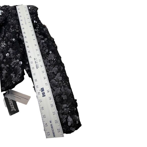Blank NYC Jacket Women’s XS Black Sequin Puff Sleeve Crop Party Club Revolve NEW - Picture 11 of 16